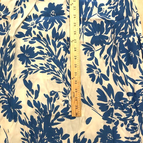 A New Day NWOT Women's Short Sleeve Maxi Sundress Blue White Floral 2 - Picture 13 of 14